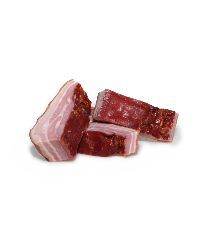 Toucinho fumado pedacos