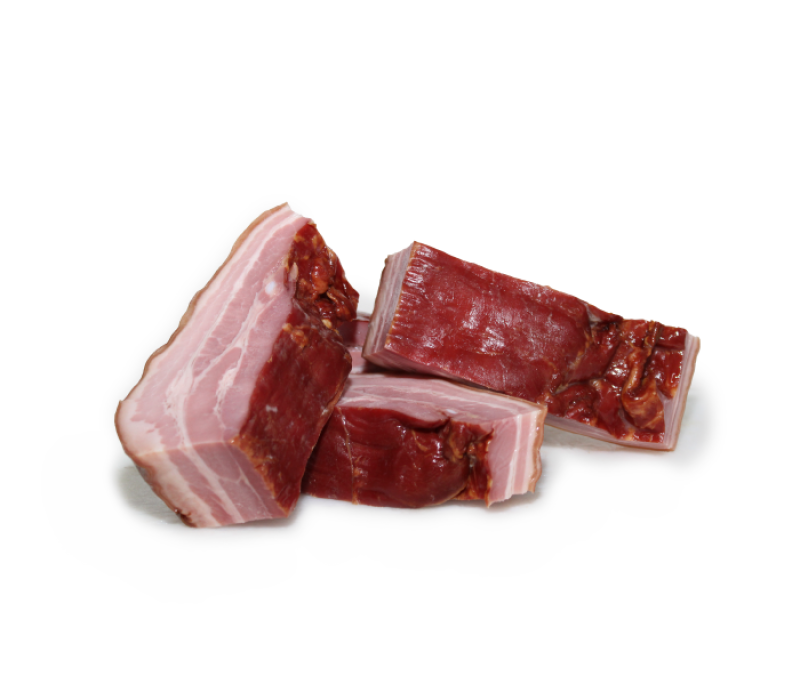 Toucinho fumado pedacos